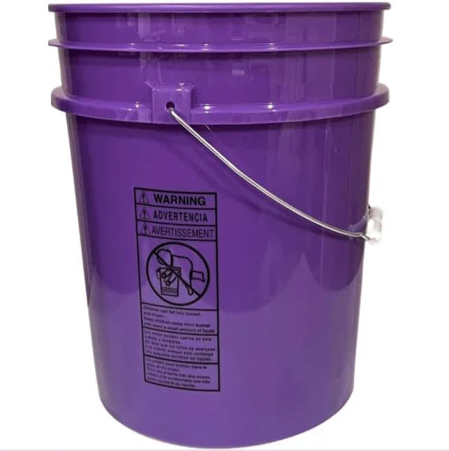 House Naturals 5 Gallon Food Grade Plastic Bucket, 3 Colors, BPA Free, Made in USA (Pack of 3) Buckets only, no lids - NeatNest
