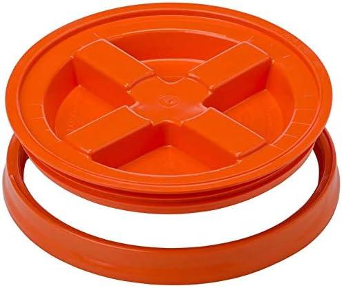 House Naturals Green 5 Gal Bucket with Gamma Orange Screw Lid - Food Grade BPA Free Pail - NeatNest