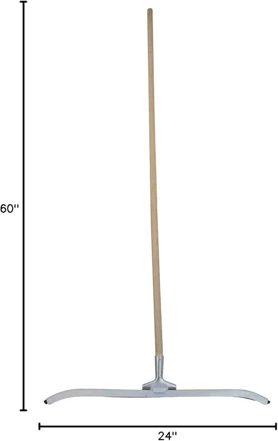 MARSHALLTOWN Asphalt Squeegee, 24 Inch Neoprene Curved Blade, 60 Inch Wood Handle, Spread Sealer Over Asphalt, Reversible, RED700247 - NeatNest