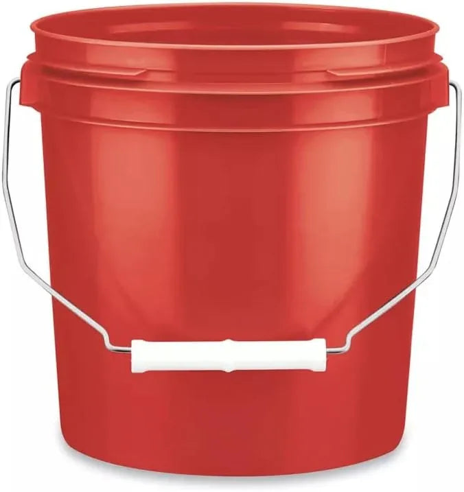 House Naturals 1 Gallon Plastic Bucket Pail Food Grade BPA Free with Lid Two Colors(Pack of 6) Made in USA - NeatNest