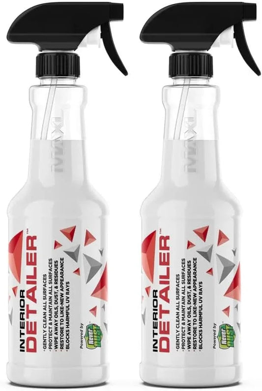 MAXL® Interior Car Cleaner Detailer Spray with NeverDust® Technology Formula (20oz, 2 Pack) - Repels Dust, Wipes Oil, Residue with Matte Finish for Leather, Dash, Trim & Screens - Safe on All Surfaces - NeatNest
