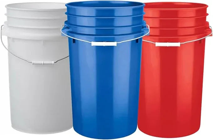 House Naturals 7 Gallon Food Grade Plastic Bucket with Airtight Screw on lid (Pack of 3 containers) Made in USA - NeatNest