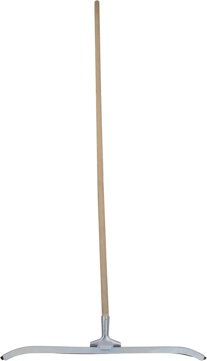 MARSHALLTOWN Asphalt Squeegee, 24 Inch Neoprene Curved Blade, 60 Inch Wood Handle, Spread Sealer Over Asphalt, Reversible, RED700247 - NeatNest