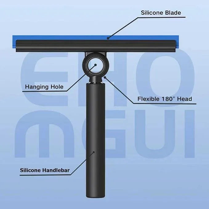 Shower Squeegee for Glass Doors, Squeegee with Long Handle, Telescoping Squeegee for Shower, Extendable Window Cleaner Tool for Car Windows, Tile Walls, Sliding Door, Shower Glass Door - NeatNest