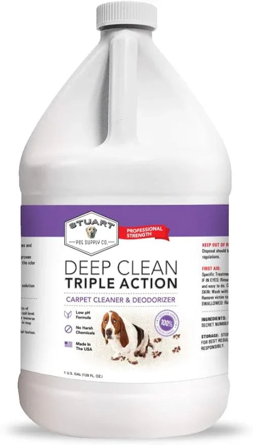 Professional Strength Deep Clean (Gal.) 3X Carpet Cleaner Solution & Deodorizer, Concentrated Encapsulating Carpet Shampoo, Pet Odor & Dirty Carpet Cleaning Solution 128 fl oz. - NeatNest