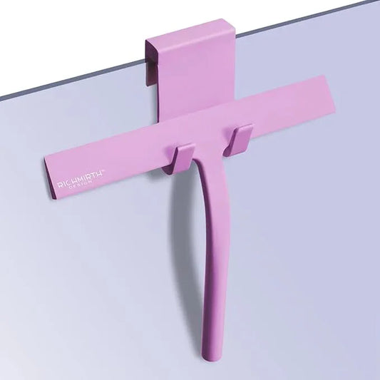 RICHMIRTH Silicone Rubber Blade Shower Squeegee 9" in Width Window & Car Squeegee - Pink - NeatNest