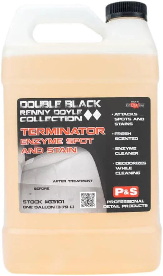 P & S Professional Detail Products Terminator Enzyme Spot & Stain Remover – Professional Upholstery & Carpet Cleaner, Eliminates Grease, Dirt, Protein-Based Stains, Fresh Scent - 1 Gallon - NeatNest