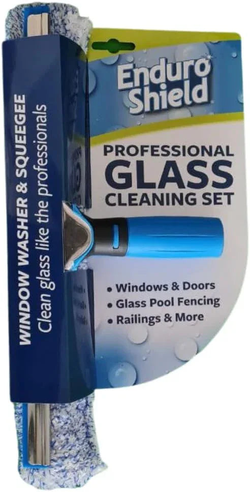 Squeegee & Window Washer Combo - Professional Grade Cleaning Tool for Sparkling Windows, Glass, and Surfaces - Ergonomic Design for Effortless Cleaning - NeatNest
