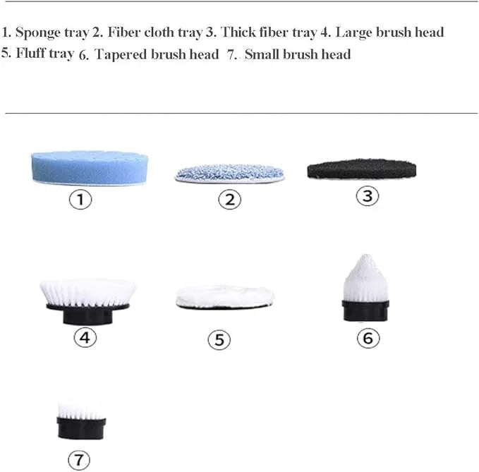 MGLSDeet Bathroom Scrubber 7Pcs Replacement Brush Heads Kit, for ANS8050/8052 - NeatNest