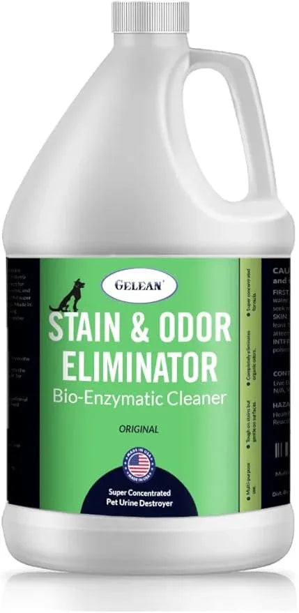 Strong Stain & Odor Eliminator - Cats & Dog Enzymatic Urine Destroyer -MADE IN USA- Fresh Scent Multi-Purpose Pet Stain Remover for Floors, Carpet, Bathrooms, Drains & Trash Deodorizer cleaner, 128oz - NeatNest