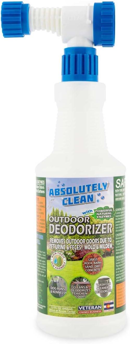 Amazing Outdoor Deodorizer odor eliminator Natural Enzyme Just Spray & Walk Away Grass, AstroTurf, Dog Runs, Patios, Decks, Fences & More Vet Approved - 32oz odor eliminator for strong odor - NeatNest
