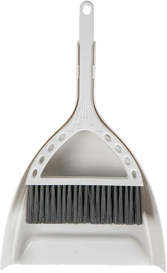 Mini Broom and Dustpan Set Small Dust pan and Brush Set Perfect for Desk Office Camping Dorm RV Essentials (White) - NeatNest