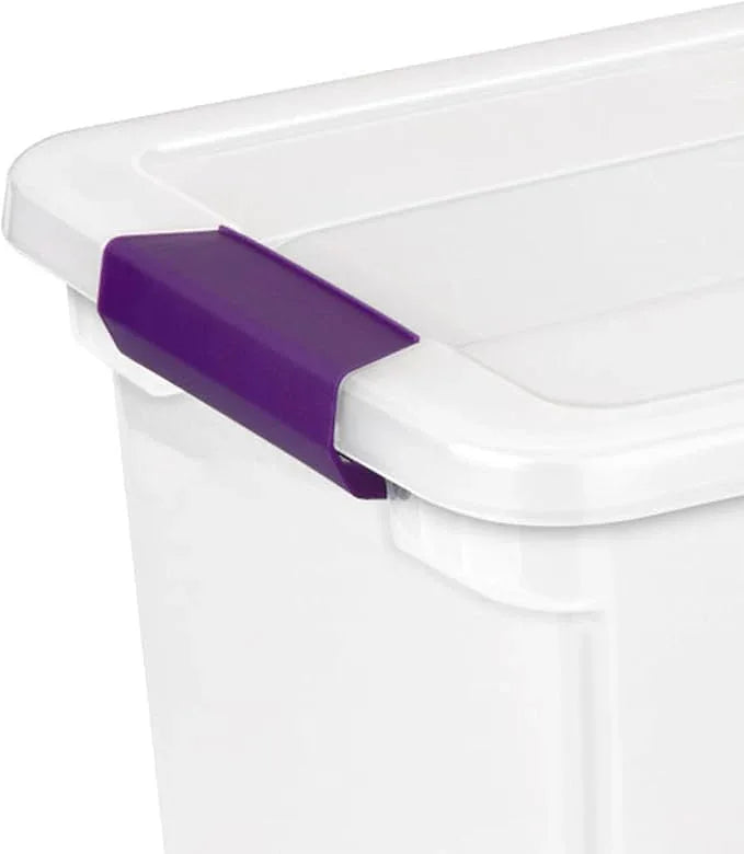 Sterilite 24-Pack 27 Quart ClearView Latch Box, Stackable Organizer Bins with Latching Lids - Clear Plastic Organization Containers for Closet, Bedroom, Shelving Units and Everyday Home Storage - NeatNest