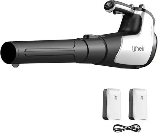 Litheli 2x20V 560CFM Brushless Cordless Leaf Blower Battery Powered for Yard Work Leaves Dust Snow Debris Cleanup with 4.0Ah Battery Charger Included - NeatNest