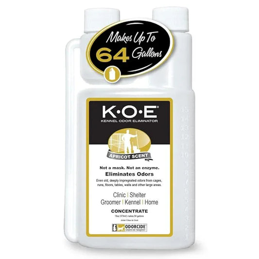 Odorcide K.O.E. Apricot Odor Eliminator 16 oz for Strong Odor for Cages, Runs & More – Home & Kennel w/Safe, Non-Enzymatic Formula - NeatNest