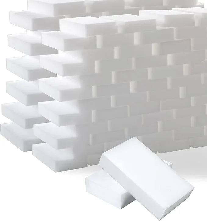 100 Pack Magic Cleaning Sponges Eraser, Multi-Functional Melamine Sponge Foam Cleaning Pads for Household Kitchen Bathroom Furniture Bathtub Sink Cleaning Kitchen Dish Sponge, 10x6x2cm - NeatNest