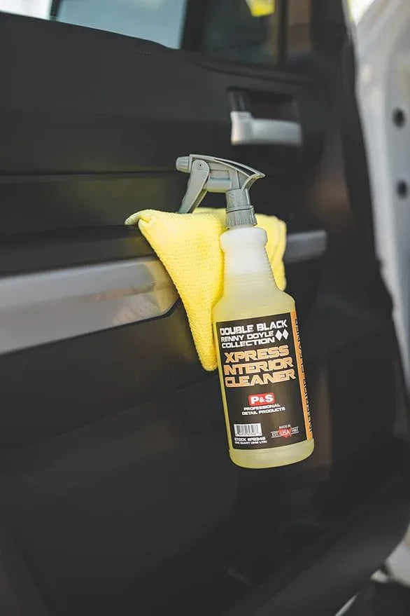 P & S PROFESSIONAL DETAIL PRODUCTS - Xpress Interior Cleaner, All-In-One Solution Safely Removes Traffic Marks, Dirt, Grease, Oil; Works on Leather, Vinyl, Plastic; Fresh Scent - 5 Gallon - NeatNest