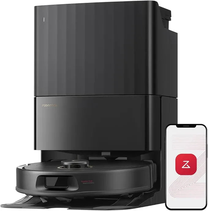roborock Qrevo S5V Robot Vacuum and Mop, FlexiArm Edge Mopping, 12,000Pa Suction, Dual Zero-Tangle System, Smart Obstacle Avoidance, 10mm Mop Lifting, Auto Mop Washing&Drying, Self-Emptying&Refilling - NeatNest