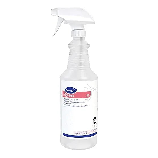 Diversey 94368259 SUMA INOX Stainless Steel Polish, Cleans Appliances, Brass, Copper & Polishes Metals, Ready-to-Use Spray, 32-Ounce (Pack of 6) - NeatNest