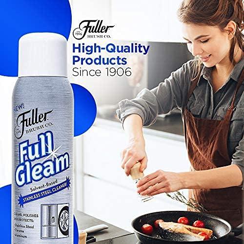 Fuller Brush Full Gleam Stainless Steel Cleaner – 15 oz Spray for Appliances, Chrome, Aluminum & Sinks – Cleans, Polishes & Protects Metal Surfaces (Pack of 6) - NeatNest