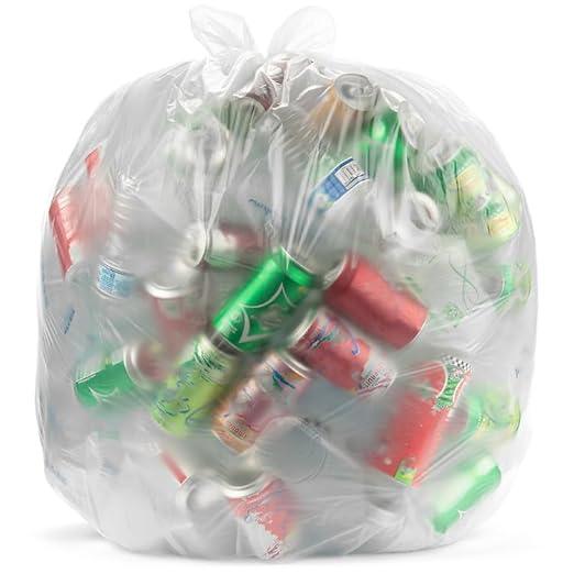 Aluf Plastics 45 Gallon Clear Trash Bags 40" x 48" - 16 Micron Equivalent High Density Value Garbage Bags, HCR-404816C (Pack of 1, 250 Count Total) - NeatNest