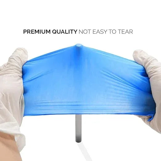 Basic Medical Synmax Vinyl Exam Gloves - Latex-Free & Powder-Free - Large, BMPF-3003 Blue Box of 100 - NeatNest