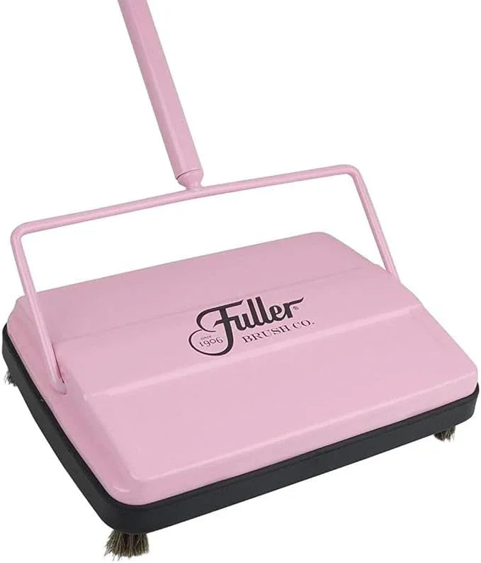 Fuller Brush 17072 Electrostatic Carpet & Floor Sweeper - 9" Cleaning Path - Lightweight - Ideal for Crumby Messes - Works On Carpets & Hard Floor Surfaces - Pink - NeatNest