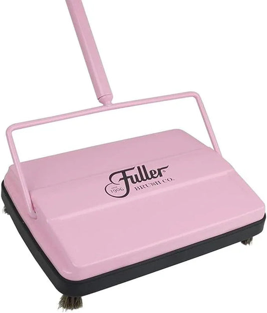 Fuller Brush 17072 Electrostatic Carpet & Floor Sweeper - 9" Cleaning Path - Lightweight - Ideal for Crumby Messes - Works On Carpets & Hard Floor Surfaces - Pink - NeatNest