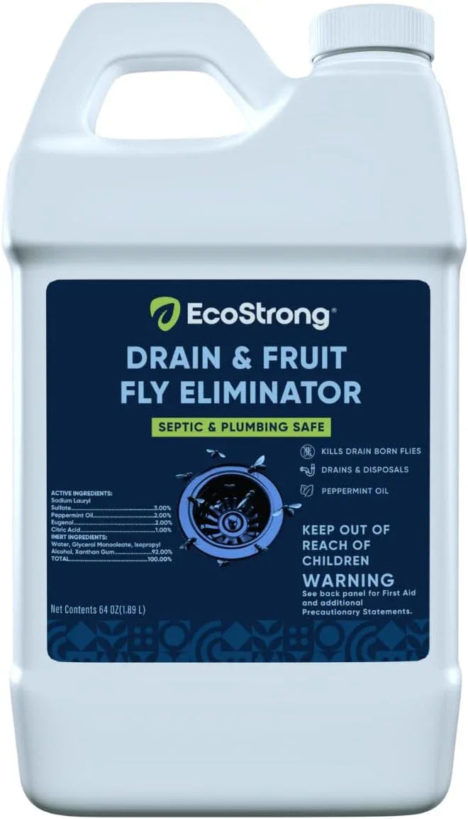 Fruit Fly Drain Treatment | Drain Fly Eliminator | Eliminates Gnats, Sewer Flies and More - Works in All Drains - 64 Fl Oz - NeatNest