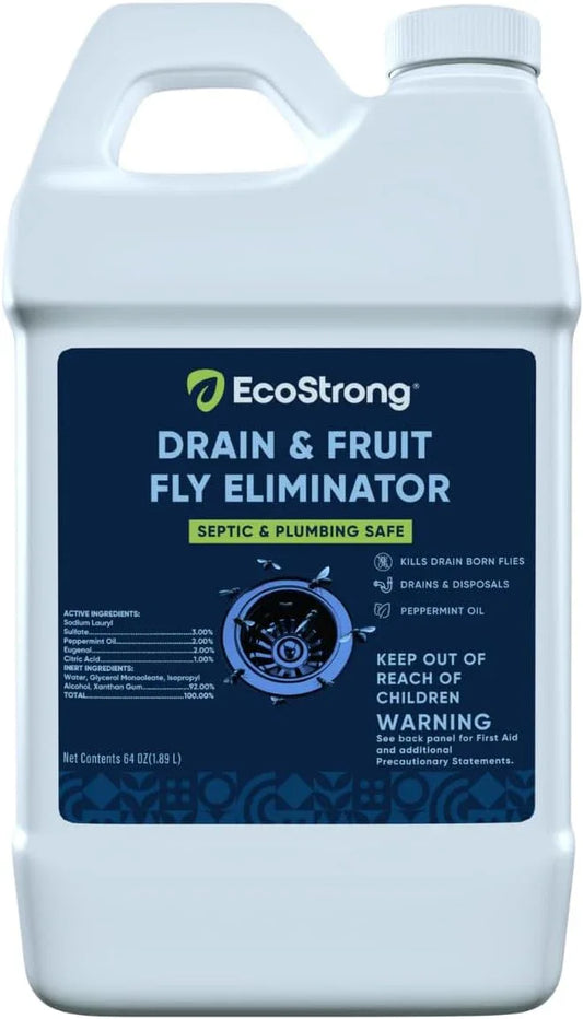 Fruit Fly Drain Treatment | Drain Fly Eliminator | Eliminates Gnats, Sewer Flies and More - Works in All Drains - 64 Fl Oz - NeatNest