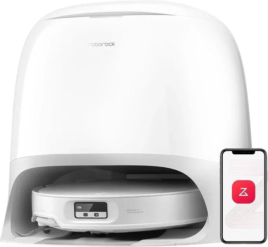 roborock Qrevo CurvX Robot Vacuum and Mop, 22,000Pa Suction, 3.14’’ Ultra Slim, Zero-Tangling Design, Reactive AI Obstacle Recognition, AdaptiLift Chassis, Auto Hot Water Mop Washing & Drying - NeatNest