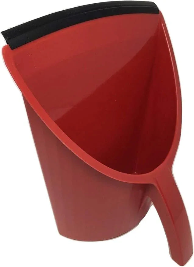 Handy Pan- RED - Large Capacity Recycled Plastic Heavy Duty Dust Pan! Made in USA! Great for Home, Shop, Garage, Waterproof, Stackable, Stands Upright. Unique Rubber Edge gets Debris in! Handypan - NeatNest