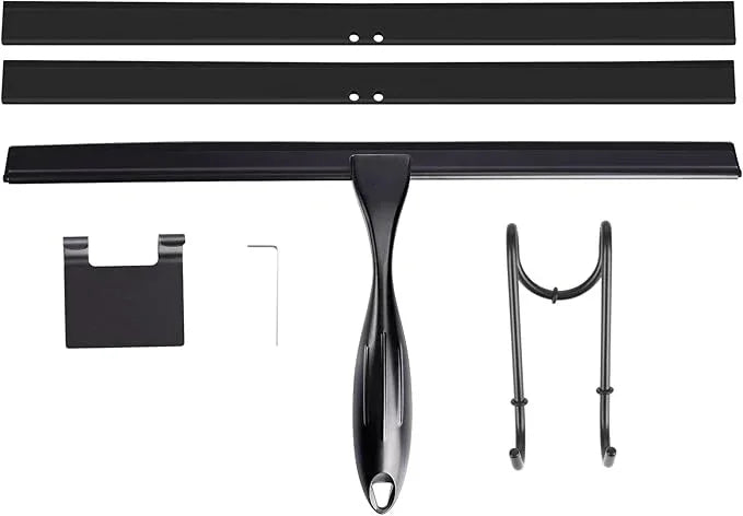 14'' Shower Squeegee, TOOVEM Squeegee for Shower Glass Door for Glass Doors, Windows, Bathroom, Car Windshield, Black - NeatNest