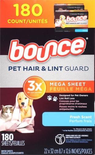Bounce Fabric Softener Sheets, Fresh Scent, 180 Count | Pet Hair and Lint Guard | Pack of 2 | 3X Pet Hair Fighters - NeatNest