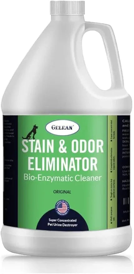 Strong Stain & Odor Eliminator - Cats & Dog Enzymatic Urine Destroyer -MADE IN USA- Fresh Scent Multi-Purpose Pet Stain Remover for Floors, Carpet, Bathrooms, Drains & Trash Deodorizer cleaner, 128oz - NeatNest