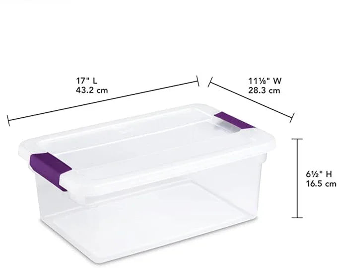 Sterilite 12-Pack 15 Quart ClearView Latch Box, Stackable Organizer Bins with Latching Lids - Clear Plastic Organization Containers for Closet, Bedroom, Shelving Units and Everyday Home Storage - NeatNest