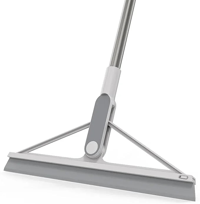 KOLLIEE Floor Squeegee Broom Rubber Window Squeegee for Floor 61" Long Handle Adjustable Floor Wiper for Concrete Tile Shower Bathroom Water - NeatNest