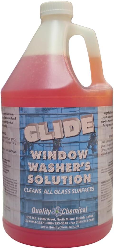 Quality Chemical Glide Streak-Free Outdoor Window Cleaner Washer's Solution - Outdoor Glass Cleaner for Ultimate Window Washing Solution, Perfect for Outdoor Use - Commercial Grade 128oz (Pack of 1) - NeatNest