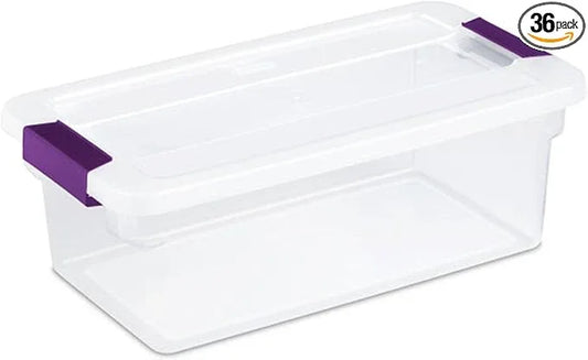 Sterilite 36-Pack ClearView Latch Box, Stackable Storage Organizer Bins for Home, 6 Quart - NeatNest