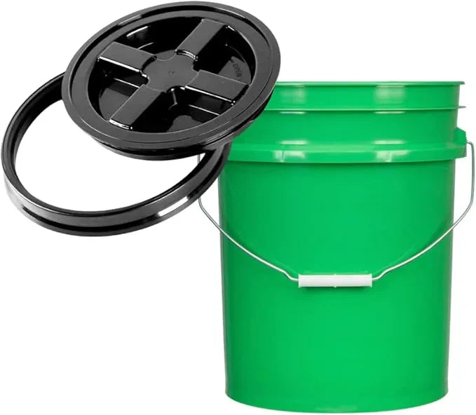 House Naturals 5 Gallon Food Grade Plastic Bucket with Screw on Air Tight Lid (Pack of 2) - NeatNest