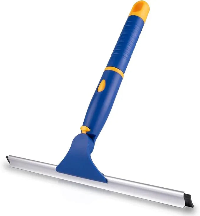 ITTAHO Swivel Shower Squeegee for Glass Doors, All-Purpose Anti-Slip Window Squeegee with 2 Blades, Window Cleaner Tool Bathroom Squeegee for Shower Doors, Tile Shower Walls，Mirrors,Car Windshields - NeatNest