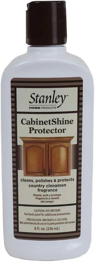 STANLEY HOME PRODUCTS CabinetShine Protector - Furniture Cleaner and Polish - Removes Dust Dirt and Grime Restores and Renews Protects Wood Finish Cinnamon Scent Suitable for Home and Commercial Use - NeatNest