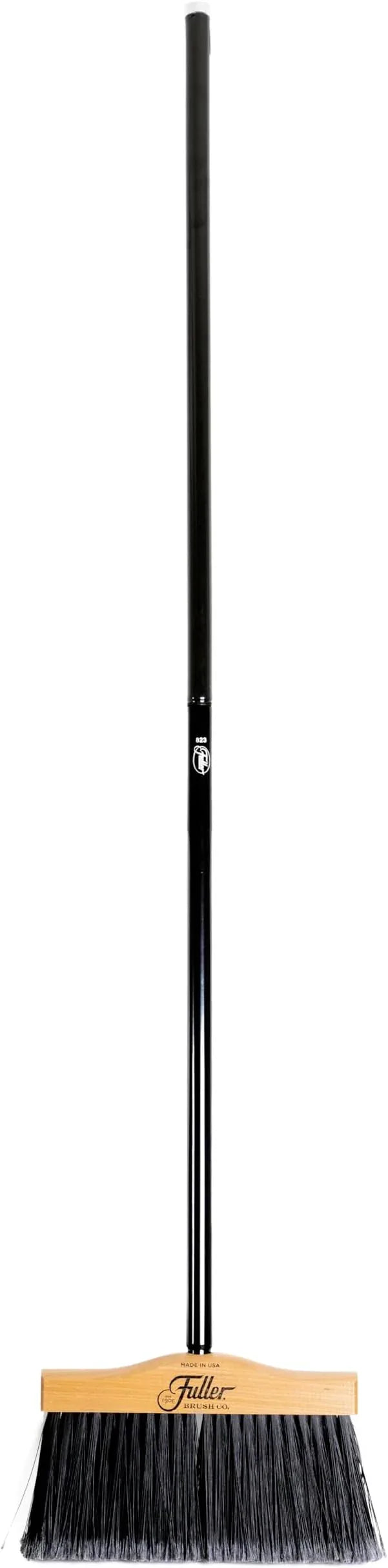 Fuller Brush 10-Inch Maple Wood Broom with 2 Piece Black Steel Threaded Handle for Indoor and Outdoor Cleaning on Hard Floors, Tile, Concrete, and Garage Surfaces - NeatNest