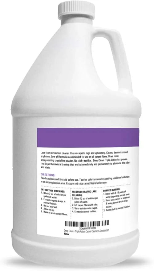 Professional Strength Deep Clean (Gal.) 3X Carpet Cleaner Solution & Deodorizer, Concentrated Encapsulating Carpet Shampoo, Pet Odor & Dirty Carpet Cleaning Solution 128 fl oz. - NeatNest