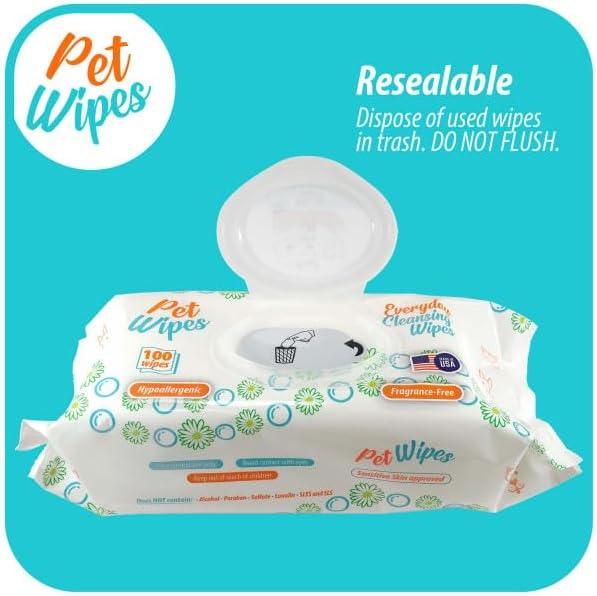 Txakur pet Wipes for Dogs and Cats Hypoallergenic Natural Products for Cleansing from Nose to Tail 100 Count 8x7in Wipes Perfect for Grooming and Cleaning Made in The USA Fragance-Free - NeatNest