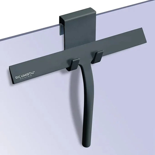 Shower Squeegee for Glass Doors, RICHMIRTH 11" Inch Width Silicone Rubber Blade Squeegee Window Cleaner Tool Squeegee for Shower Glass Doors Bathroom Mirror Car Window Tile - Gray - NeatNest