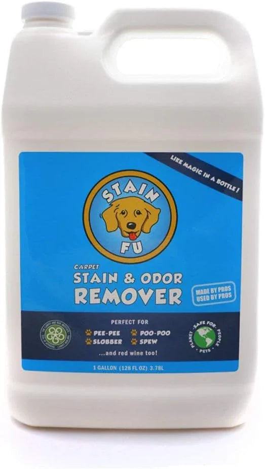 Pet Stain Odor Remover Professional Strength Powerful Eliminator for Tough Dog Cat Pet Urine Pee Poop Feces Vomit Slobber Drool Blood Wine Coffee Home Kennel Car RV Office (1 Gallon) - NeatNest