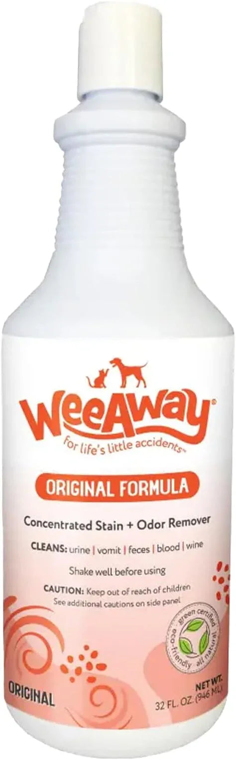 Wee Away Original Formula Concentrated Stain & Odor Remover, Enzyme Cleaner, Pet Urine Odor Eliminator for Home - Pet Mess Destroyer for Carpet & Furniture, Original Citrus Scent, 32 fl oz - NeatNest