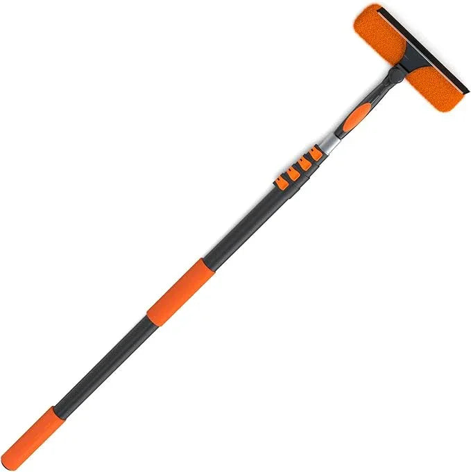 26FT Window Squeegee with Extension Pole, 2-in-1 Squeegee for Window Cleaning, Professional Cleaning Kit for Home with 20FT Telescoping Pole for Outdoor Indoor Use - NeatNest