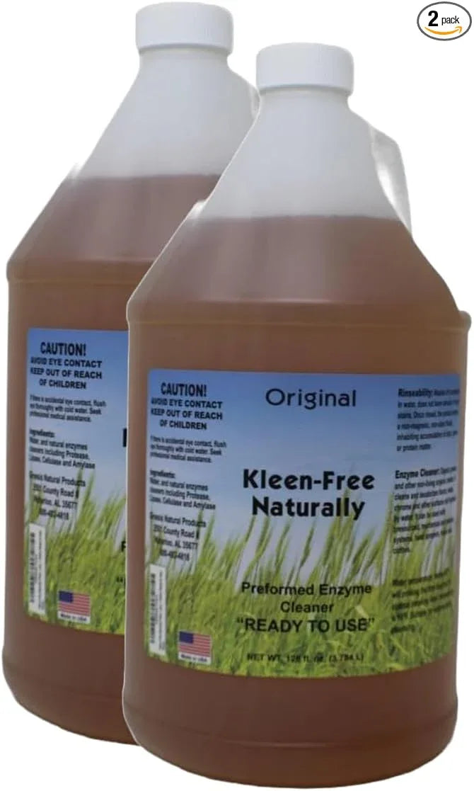 Naturally Preformed Enzyme Cleaner, Enzyme Solution, Multi-Purpose Cleaner, Laundry Additive and More - Ready to Use - Orginal Scent - 128oz (1 Gallon) - Pack of 2 - NeatNest